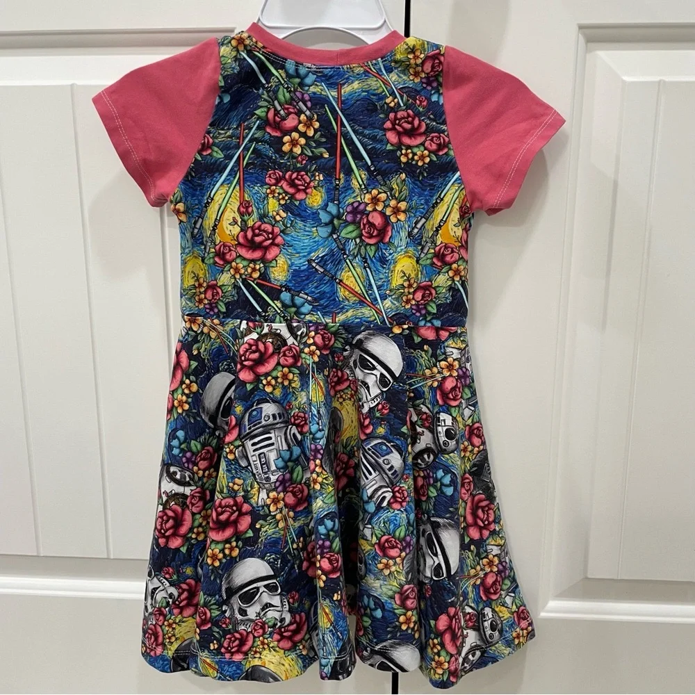Star Wars Girls Dress Size 5. Little Stitches Shop on Etsy. Custom. Fit & Flare